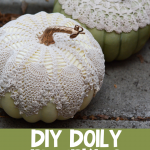 DIY Doily Pumpkins