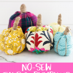 No Sew Fabric Pumpkins