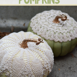 DIY Doily Pumpkins