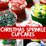 Leftover Sprinkles Christmas Cupcakes