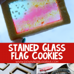 american flag stained glass cookies