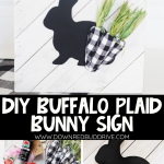 DIY Buffalo Plaid Easter Sign