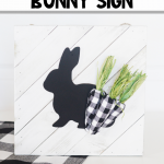 DIY Buffalo Plaid Easter Sign