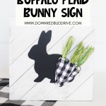 DIY Buffalo Plaid Easter Sign