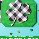 DIY Buffalo Plaid Shamrock Sign