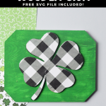 DIY Buffalo Plaid Shamrock Sign