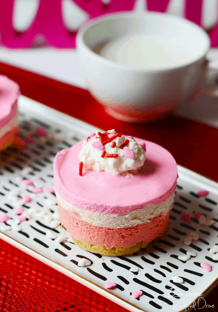 No Bake Rainbow Cheesecake