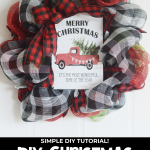 Christmas Mesh Wreath DIY