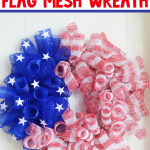 DIY American Flag Mesh Wreath