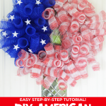 DIY American Flag Mesh Wreath