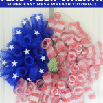 DIY American Flag Mesh Wreath