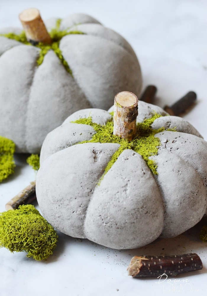 DIY Concrete Pumpkins