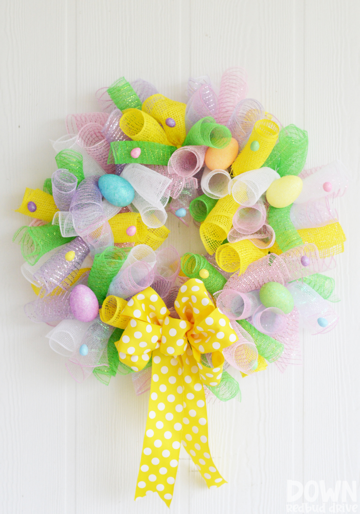 DIY Easter Deco Mesh Wreath