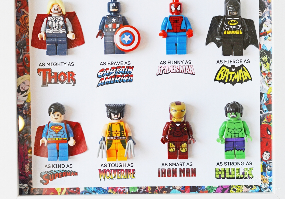 father's day superhero sayings with lego minifigures