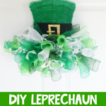 DIY Leprechaun Hat Mesh Wreath pin