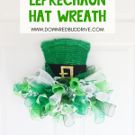 DIY Leprechaun Hat Mesh Wreath pin