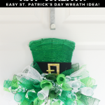 DIY Leprechaun Hat Mesh Wreath pin