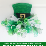 DIY Leprechaun Hat Mesh Wreath pin