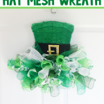 DIY Leprechaun Hat Mesh Wreath pin