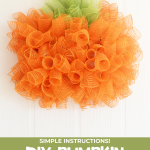 DIY Mesh Pumpkin Wreath