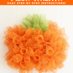 DIY Mesh Pumpkin Wreath