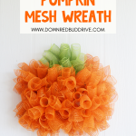 DIY Mesh Pumpkin Wreath