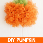 DIY Mesh Pumpkin Wreath