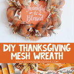 DIY Thanksgiving Mesh Wreath