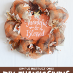 DIY Thanksgiving Mesh Wreath