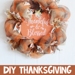 DIY Thanksgiving Mesh Wreath