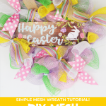 DIY Easter Mesh Wreath