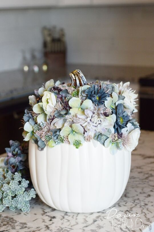 floral pumpkin diy