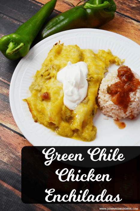 Green Chile Chicken Enchiladas