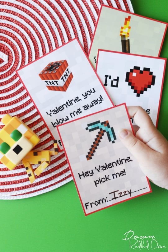 Printable Minecraft Valentines