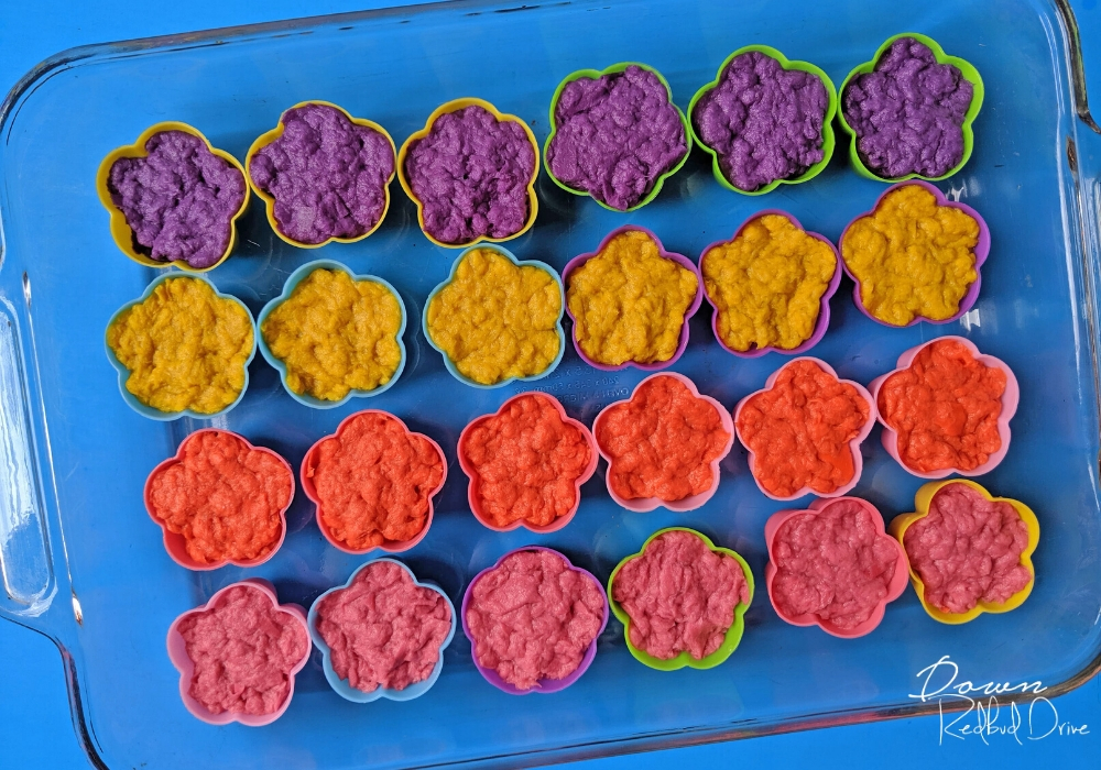 mother's day diy seed bombs drying