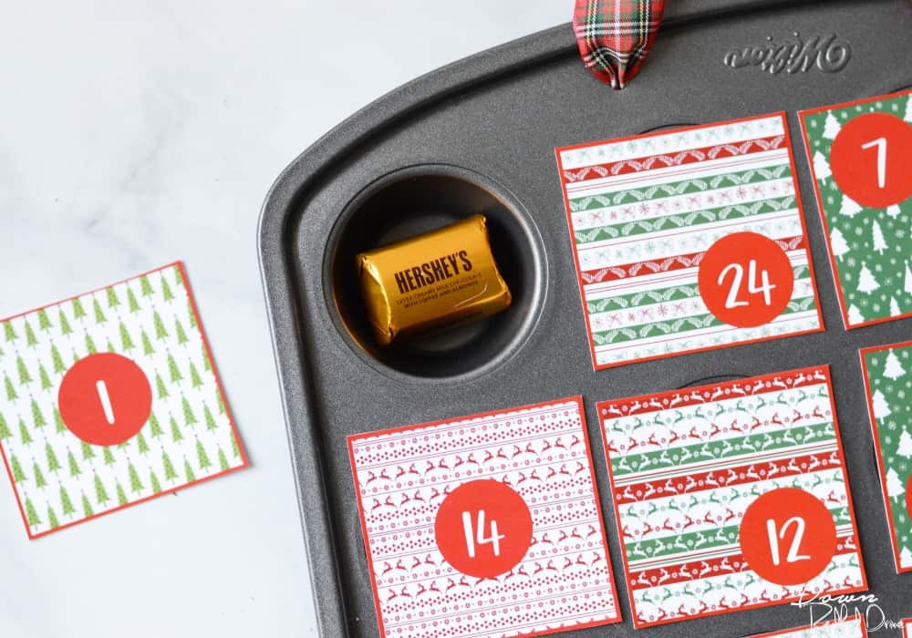 muffin tin advent calendar chocolate