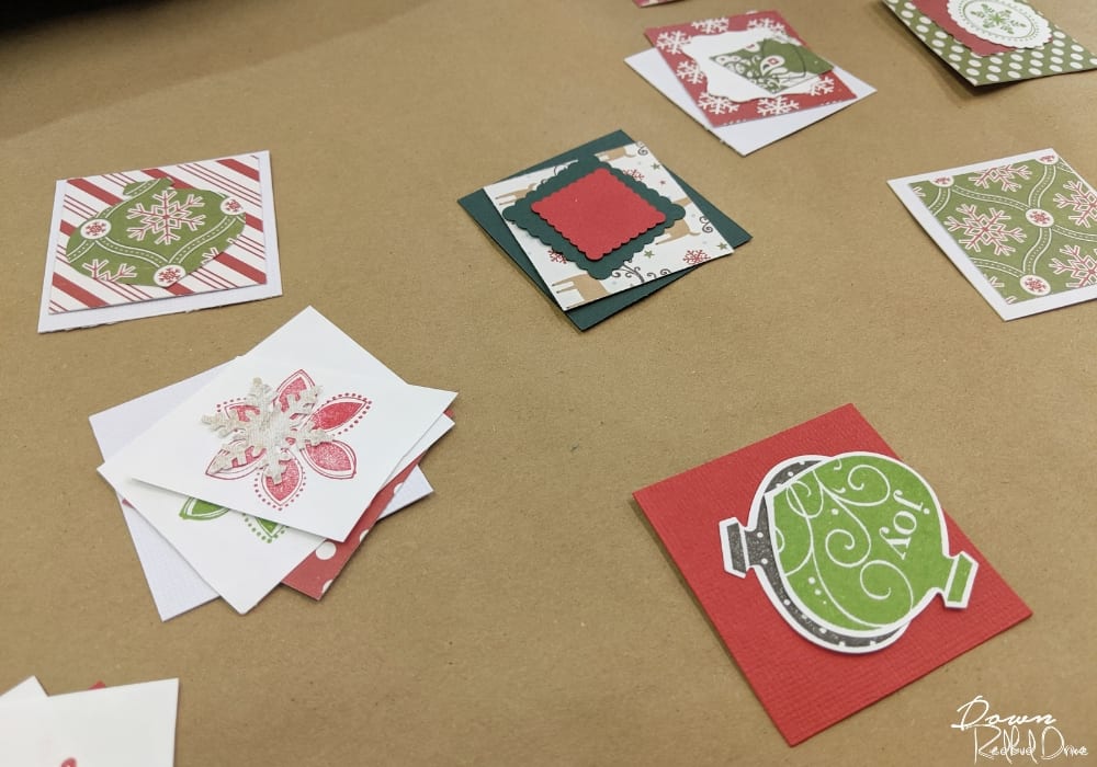 christmas paper squares