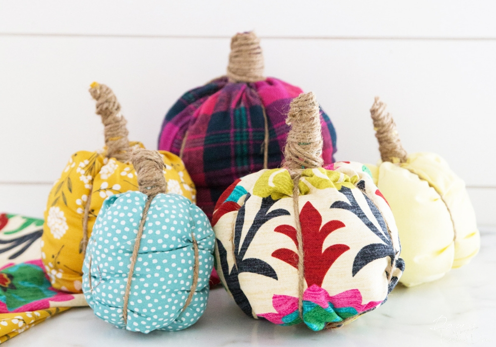 No-Sew Fabric Pumpkin DIY