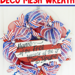 DIY Patriotic Deco Mesh Wreath