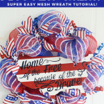 DIY Patriotic Deco Mesh Wreath