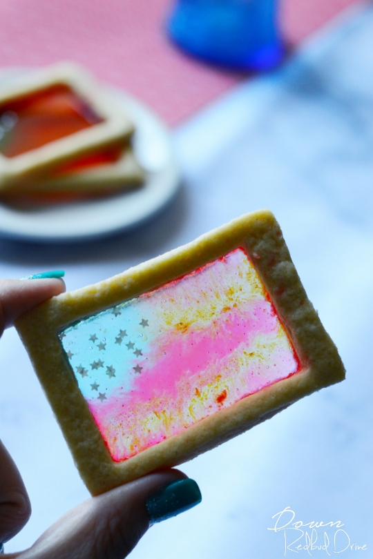 American Flag Stained Glass Cookies