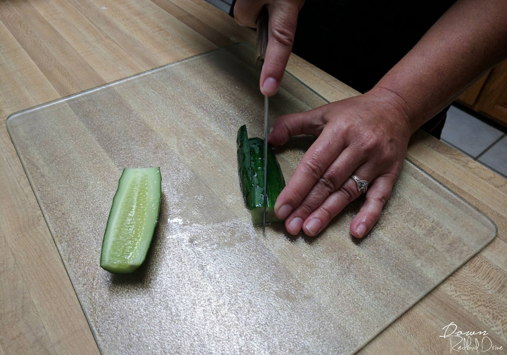 slicing cucumbers for refrigerator pickles