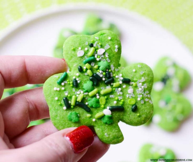 Shamrock Sprinkle Cookies