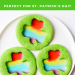 stained glass shamrock cookies