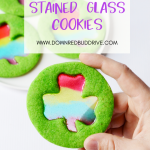 stained glass shamrock cookies