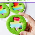 stained glass shamrock cookies