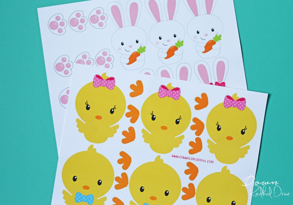 printable easter bunnies and chicks