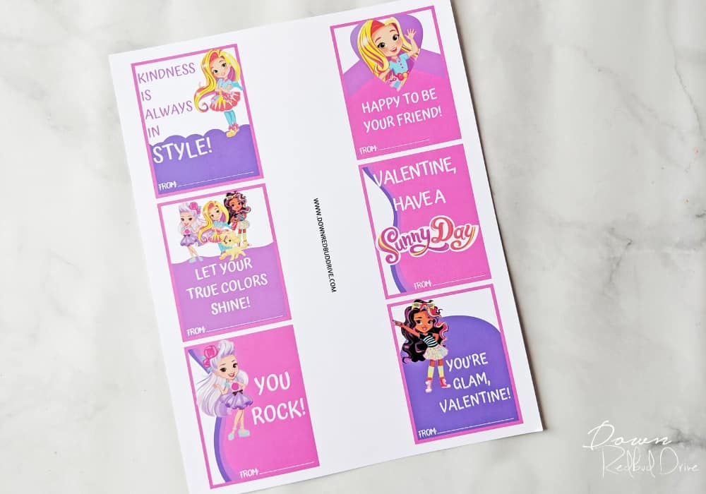 printable sunny day valentines