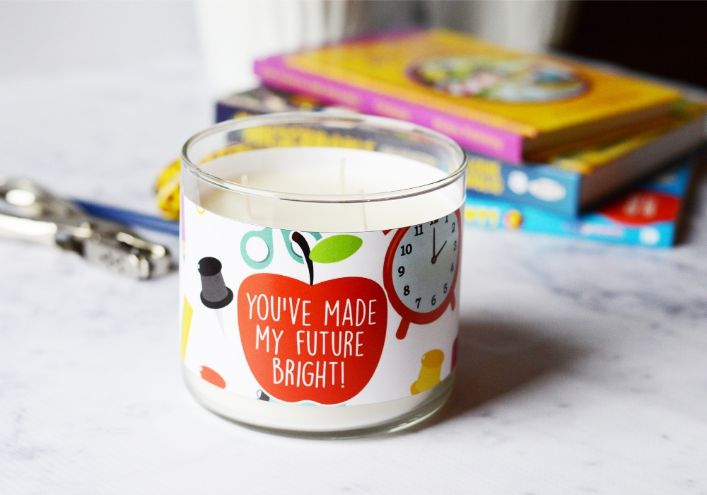 Teacher Candle Gift wide