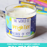 Teacher Candle Gift